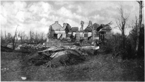 Le château de Vermelles en décembre 1914